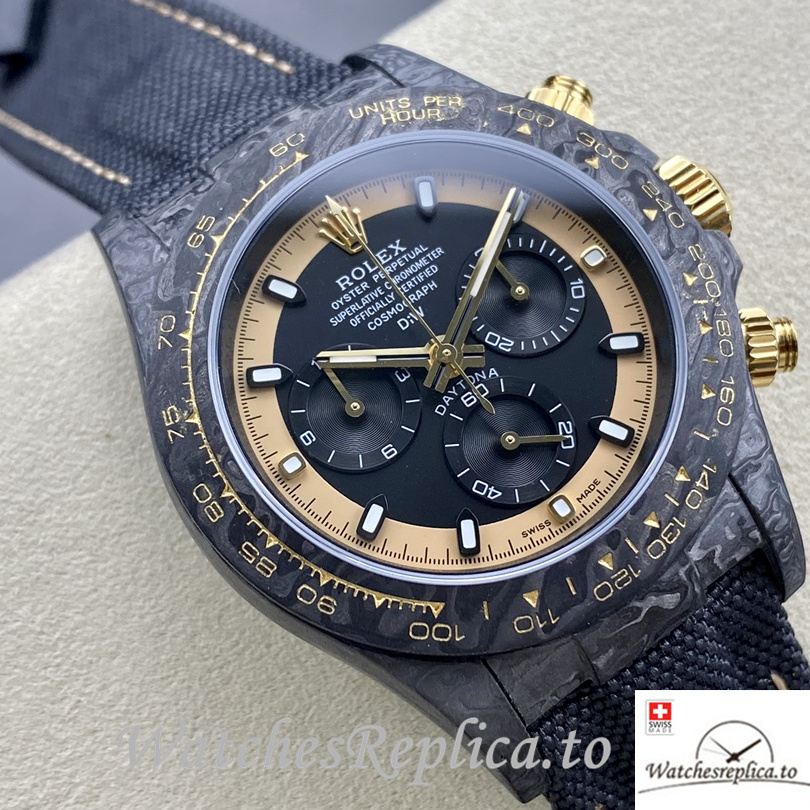 Swiss Rolex Daytona Replica Canvas strap 40MM - WatchesReplica.is