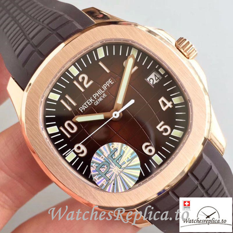 Swiss Patek Philippe Aquanaut Jumbo Replica 5167R-001 Brown Strap 40.5MM - WatchesReplica.is