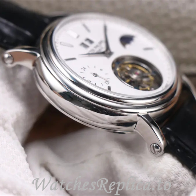 Patek Philippe Replica Complications Leather Rubber strap 42MM - WatchesReplica.is