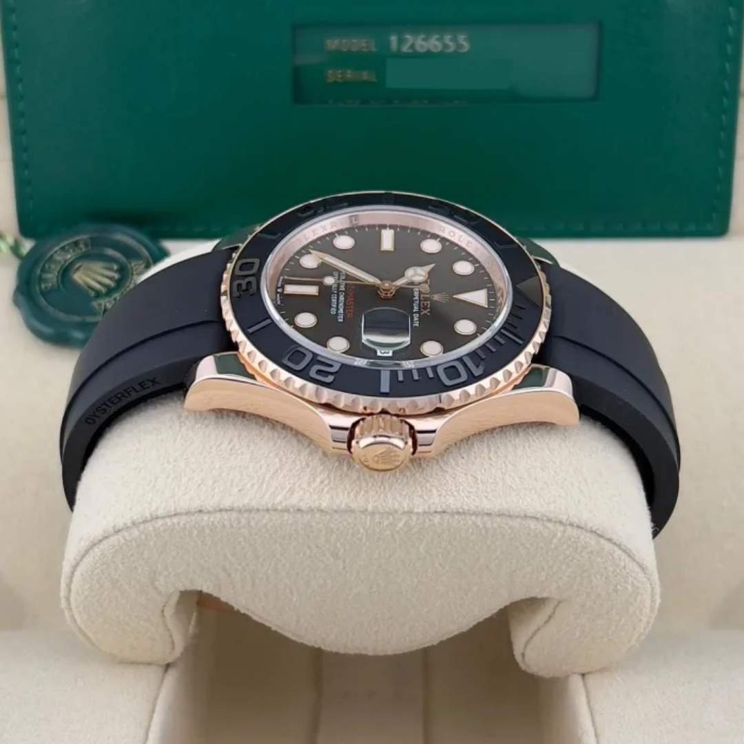 Replica Rolex Yachtmaster 126655 Rose Gold - WatchesReplica.is