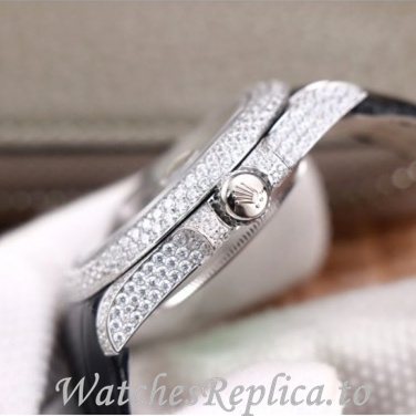 Swiss Rolex Submariner Replica Leather strap 40MM - WatchesReplica.is