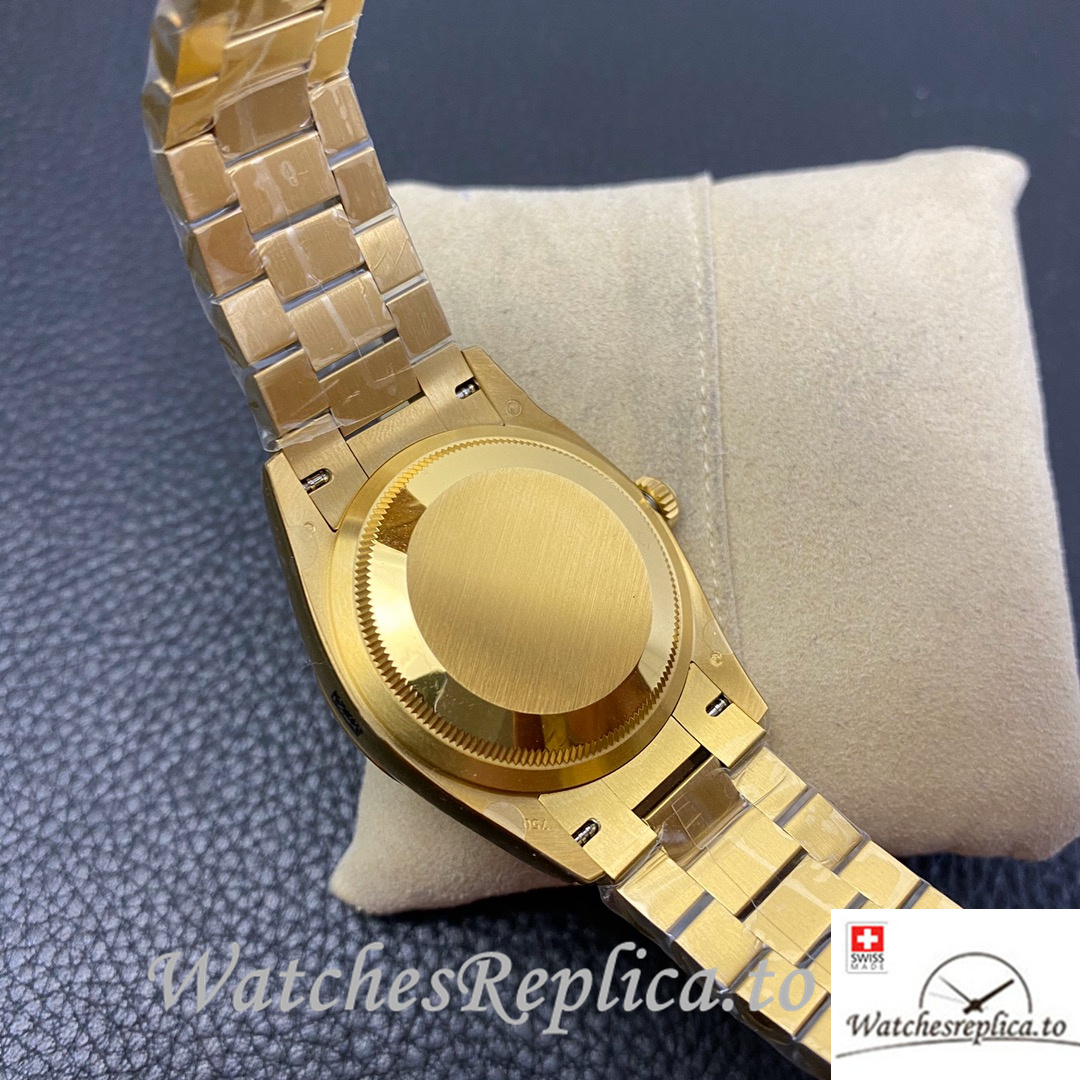 Swiss Rolex Datejust Replica 126233 Yellow Gold strap 36MM - WatchesReplica.is