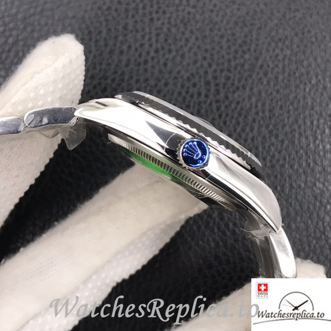 Swiss Rolex Datejust Replica Stainless steel strap 36MM Green Dial Sticks Marks - WatchesReplica.is