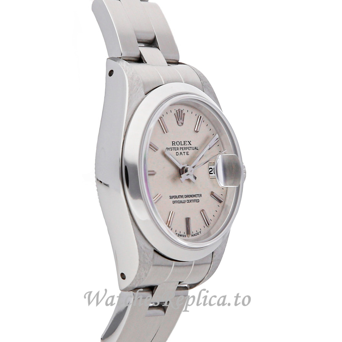 Replica Rolex Oyster Perpetual 69160 26MM Silver Dial Ladies Watch - WatchesReplica.is