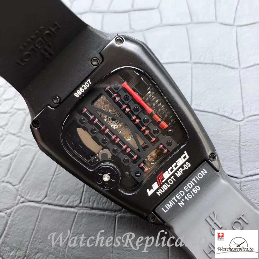 Swiss Hublot LaFerrari Replica 905.ND.0001.RX Black Strap 50MM X 45MM X 30MM - WatchesReplica.is