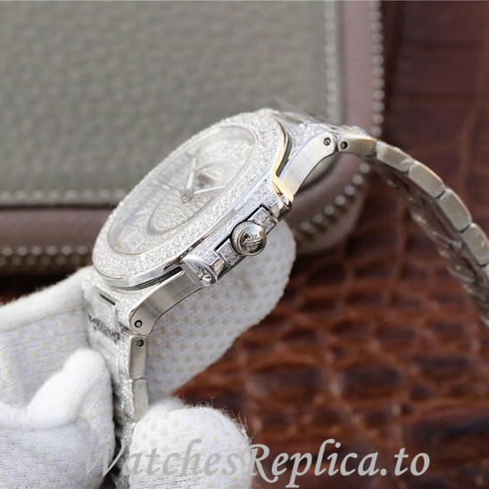 Patek Philippe Replica Nautilus 7021 White Gold strap 37MM - WatchesReplica.is