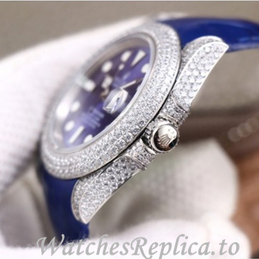 Swiss Rolex Submariner Replica Leather strap 40MM - WatchesReplica.is
