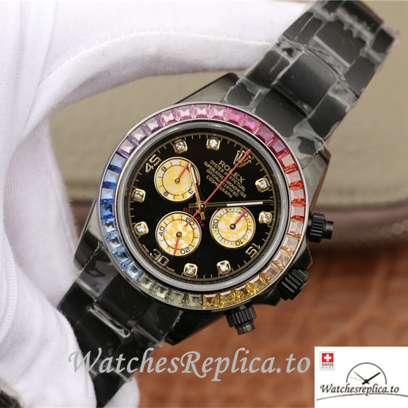 Swiss Rolex Daytona Replica 116598RBOW Stainless steel strap 40MM - WatchesReplica.is