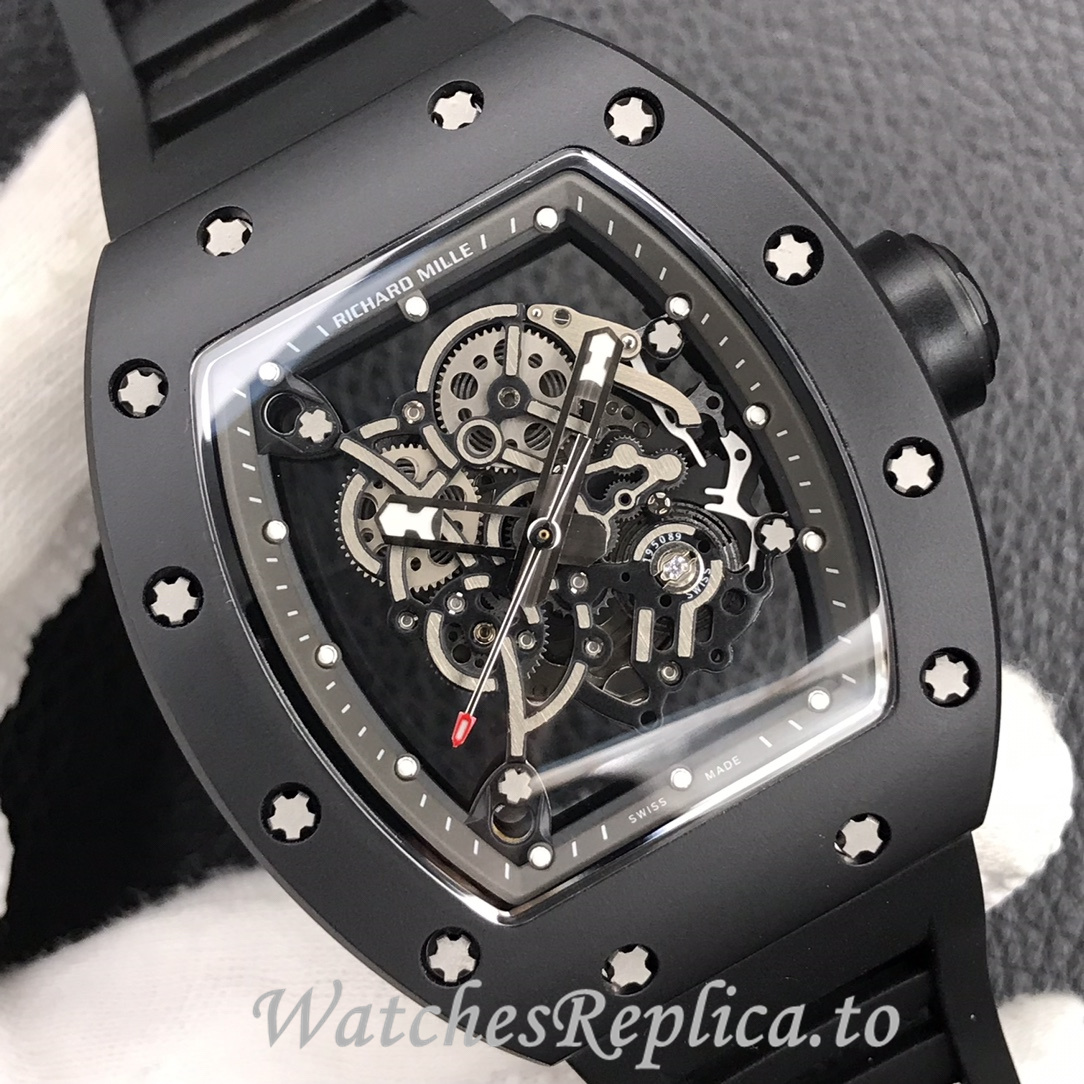 Richard Mille Replica RM055 Rubber strap 50MM - WatchesReplica.is