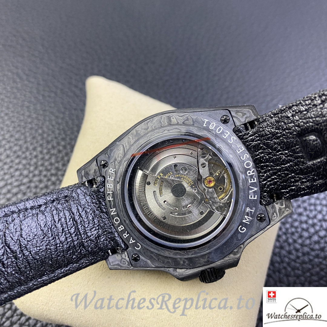 Swiss Rolex GMT Master Electro Carbon Carbon fiber strap 40MM - WatchesReplica.is