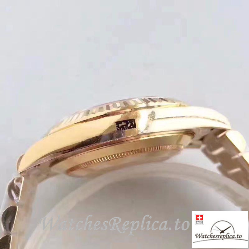 Swiss Rolex Day Date Replica M228238-0003 Gold strap 40MM - WatchesReplica.is
