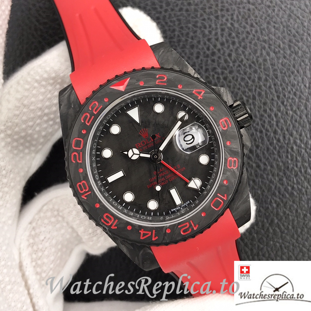 Swiss Rolex GMT-Master Replica Rubber strap 40MM - WatchesReplica.is