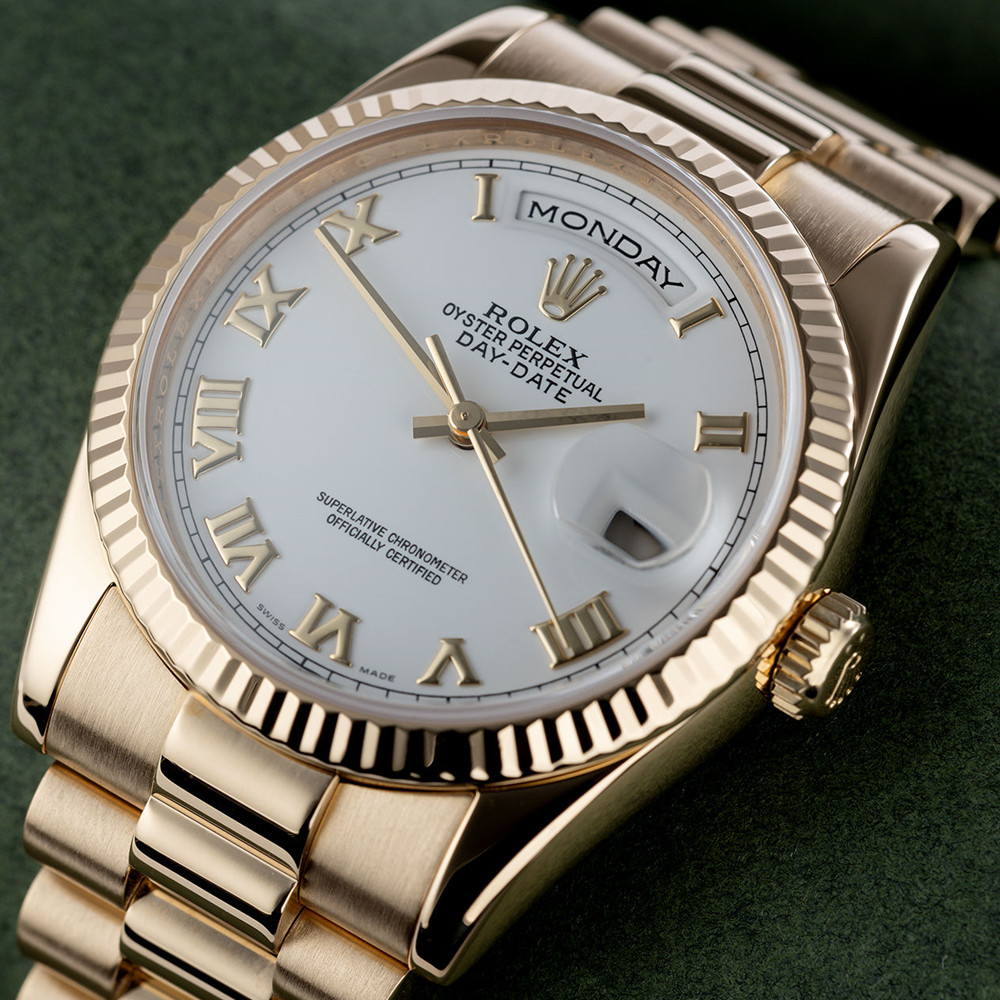 Rolex Day-Date White Dial 118238 - WatchesReplica.is