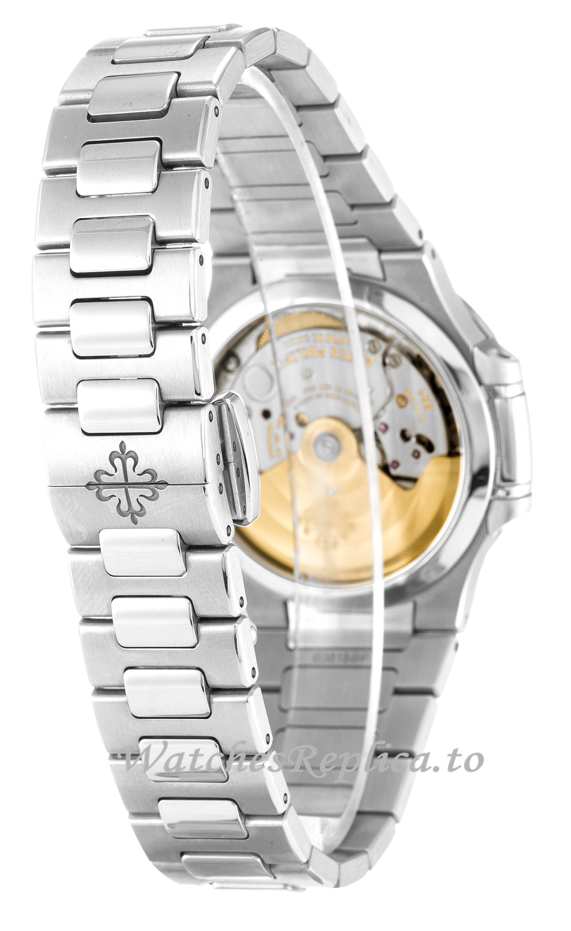 Patek Philippe Nautilus Mother of Pearl Blue Dial 7018/1A 34 MM - WatchesReplica.is