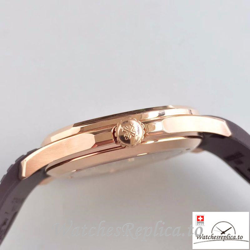 Swiss Patek Philippe Aquanaut Jumbo Replica 5167R-001 Brown Strap 40.5MM - WatchesReplica.is