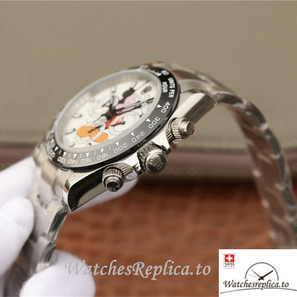 Swiss Rolex Daytona Replica 116598RBOW Stainless steel strap 40MM - WatchesReplica.is