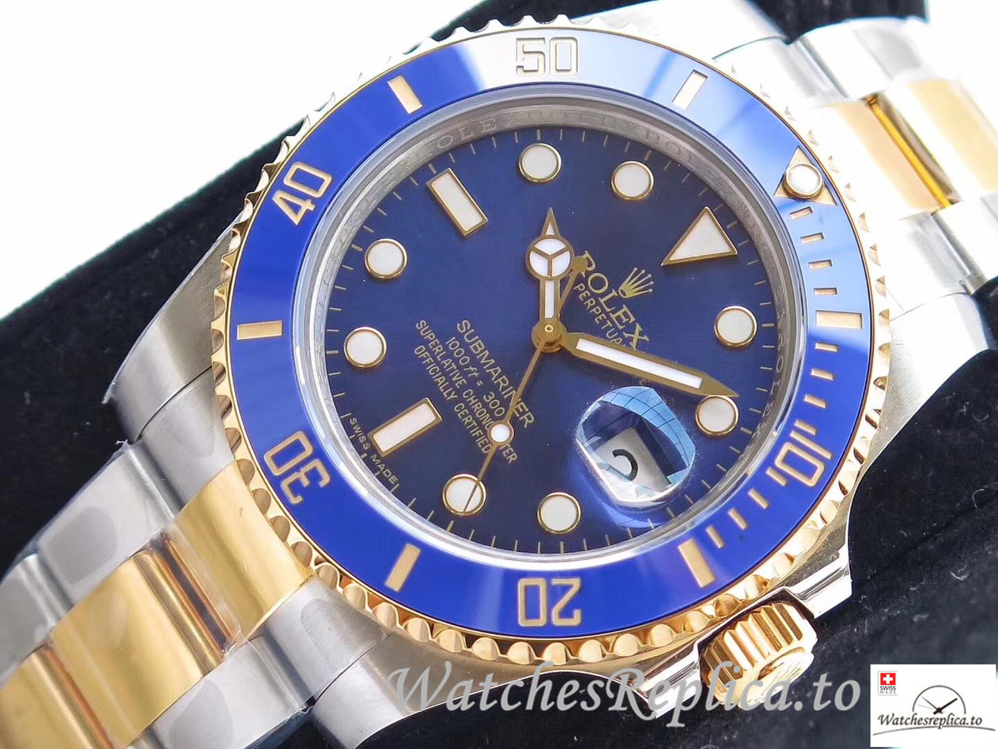 Swiss Rolex Submariner Date Replica 116613LB 001 Blue Bezel 40MM - WatchesReplica.is