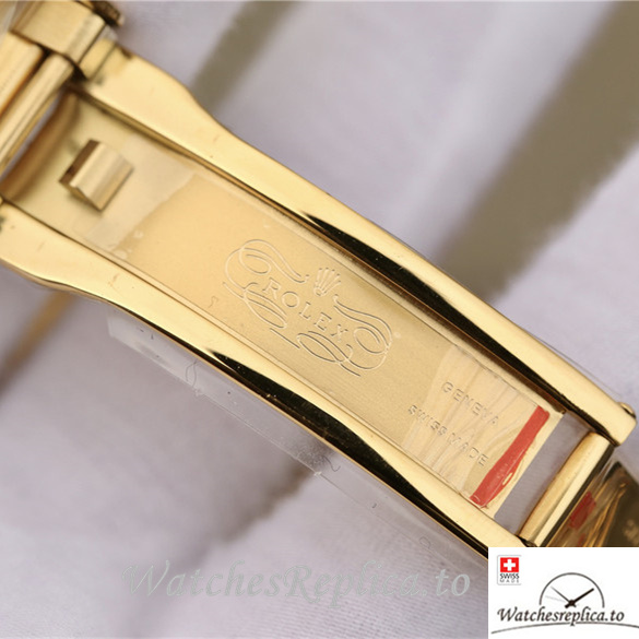 Swiss Rolex Daytona Replica 116598RBOW Yellow Gold strap 40MM - WatchesReplica.is