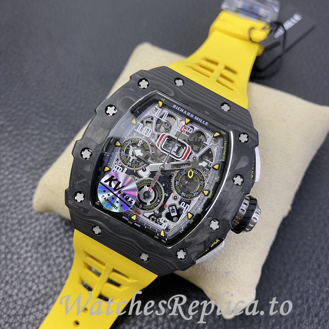 Richard Mille Replica RM-011 Rubber strap 50MM - WatchesReplica.is