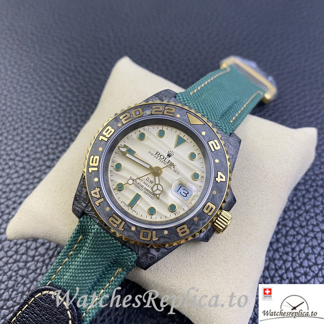 Swiss Rolex GMT Master Electro Carbon Carbon fiber strap 40MM - WatchesReplica.is