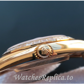 Swiss Rolex Day Date Replica 218399 Yellow Gold strap 41MM - WatchesReplica.is