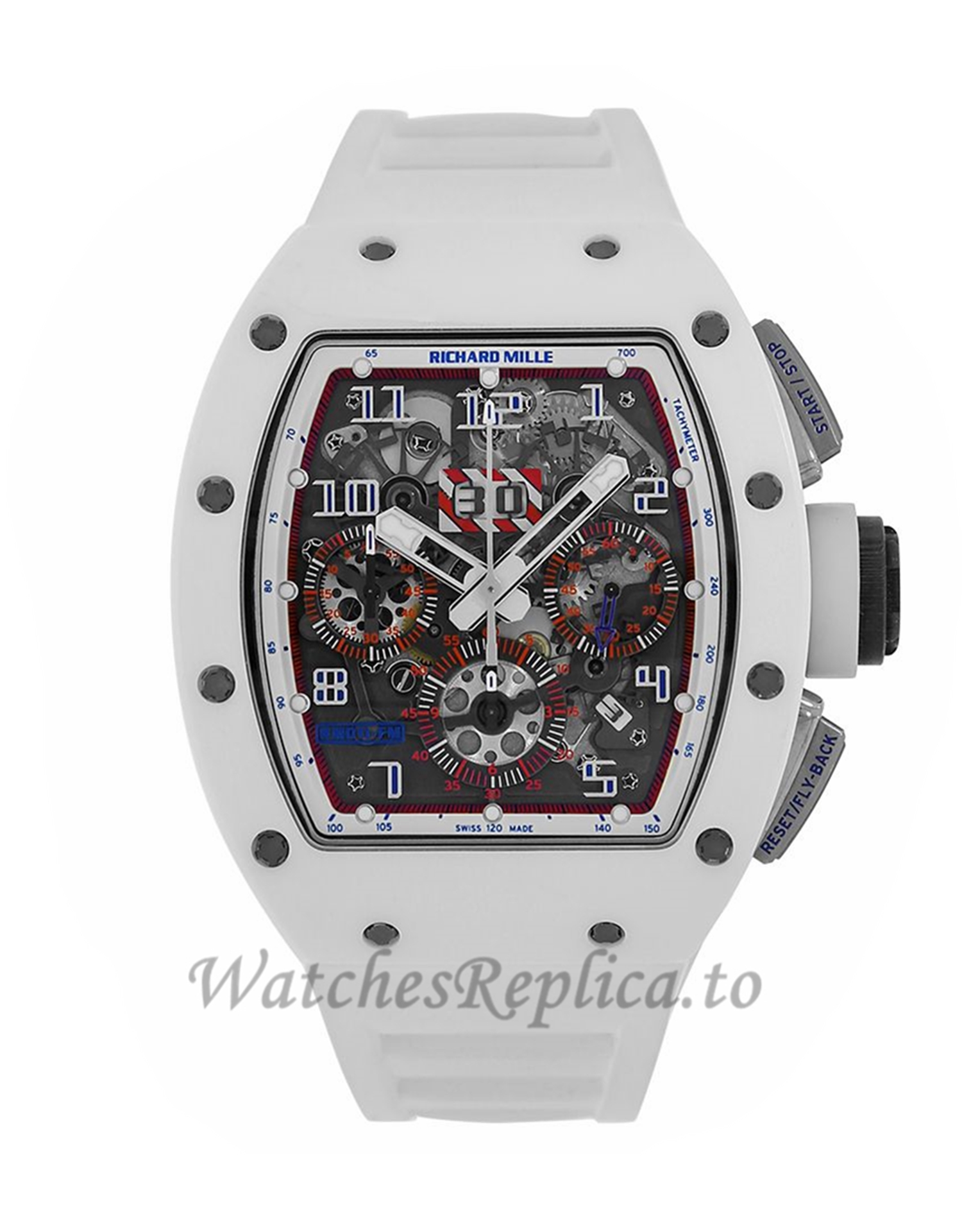 Richard Mille Replica Asia Limited Edition White Ceramic NTPT 50MM Watch M01107028 - WatchesReplica.is