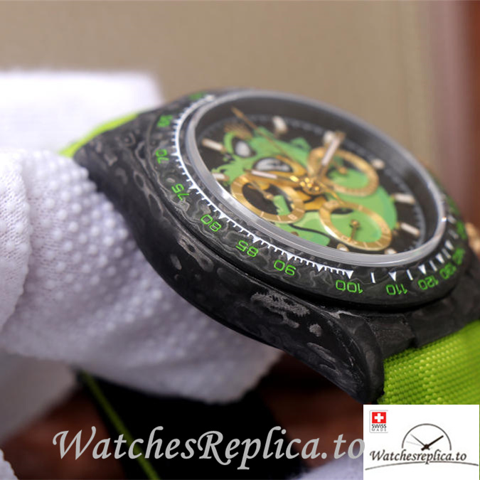 Swiss Rolex Daytona Replica Canvas strap 40MM - WatchesReplica.is