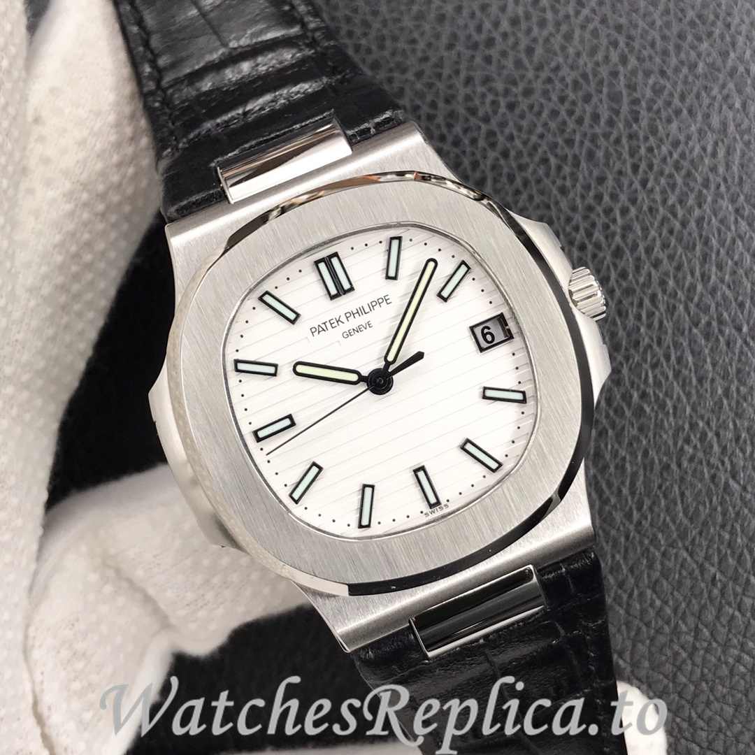 Patek Philippe Replica Nautilus 5711 Leather strap 40MM - WatchesReplica.is