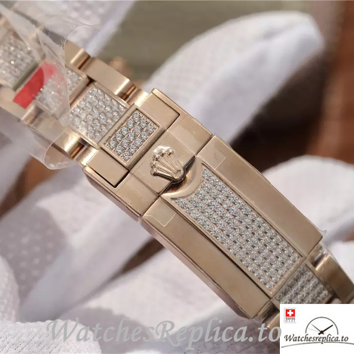 Swiss Rolex Daytona Replica 116595RBOW Rose Gold strap 40MM - WatchesReplica.is