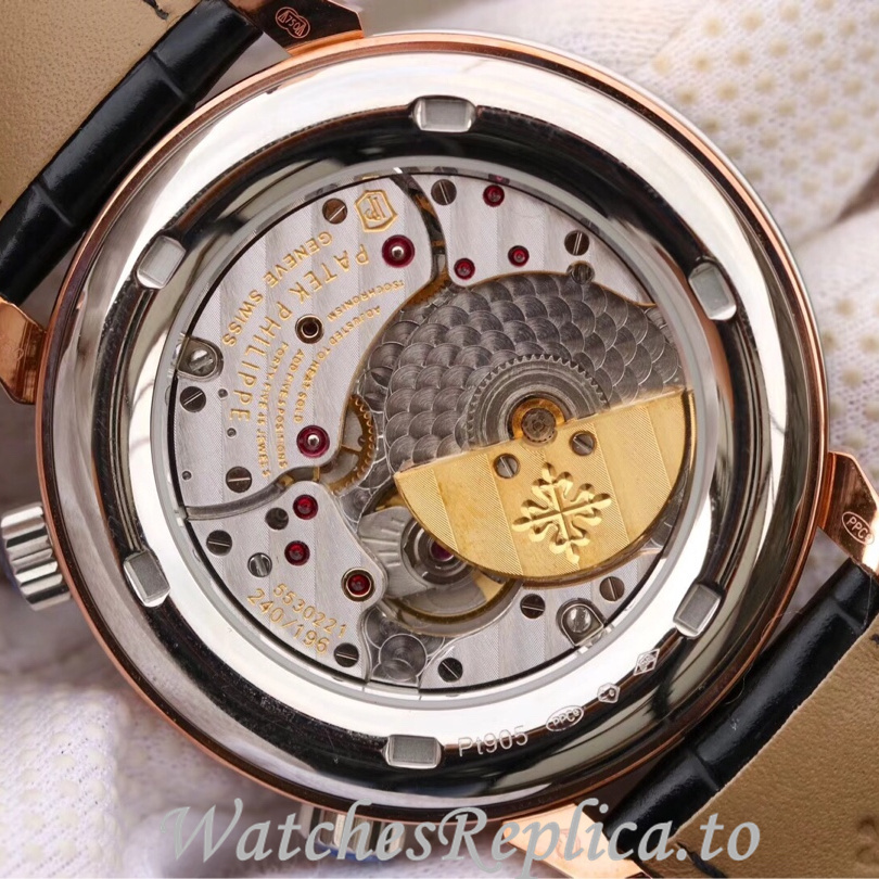 Patek Philippe Replica Complications 5102 Leather strap 43MM - WatchesReplica.is