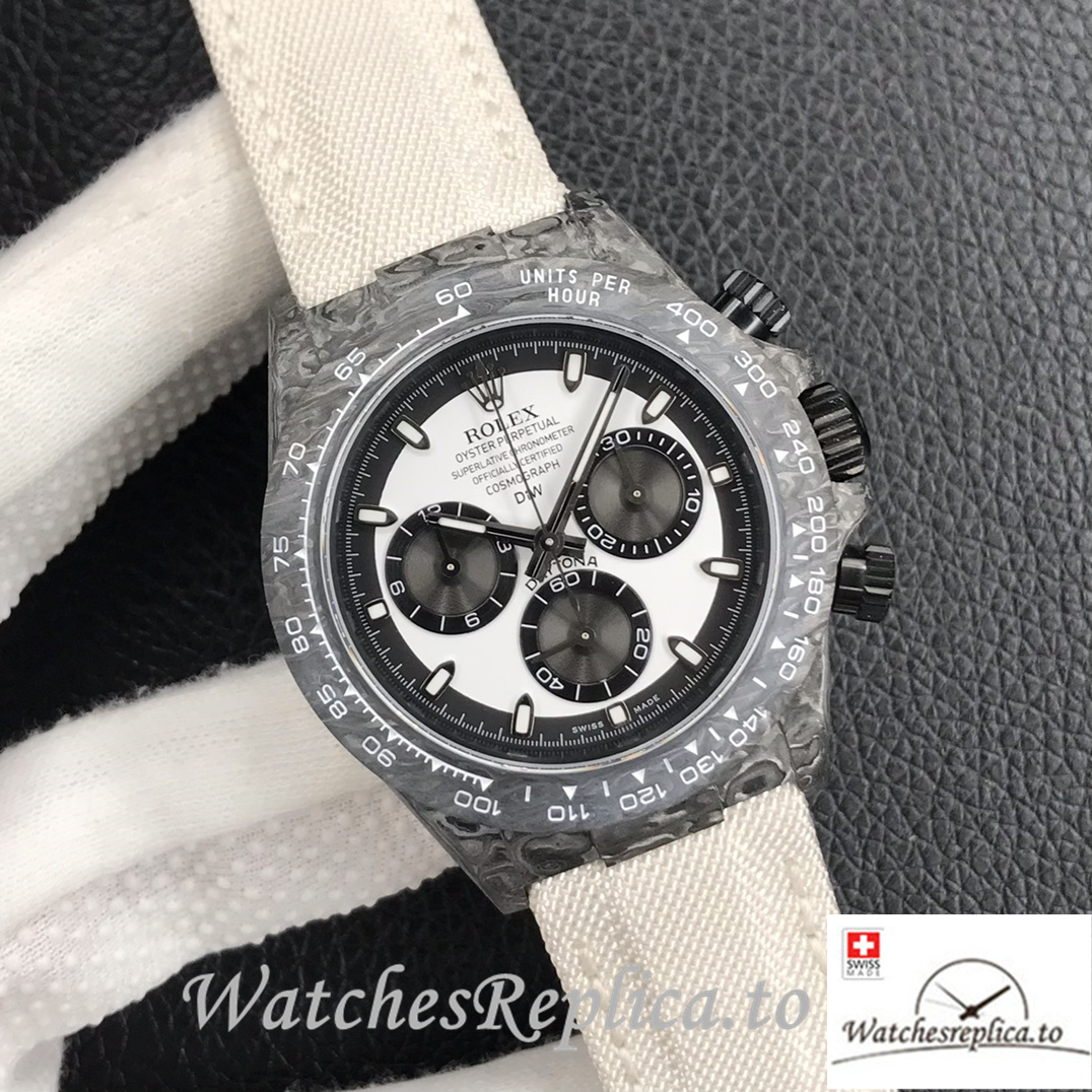 Swiss Rolex Daytona Replica Canvas strap 40MM - WatchesReplica.is