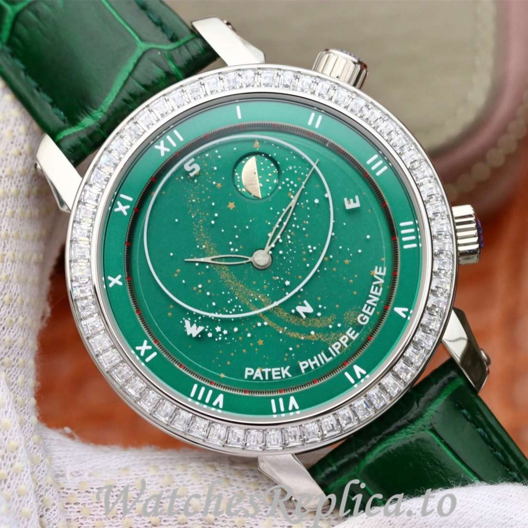 Patek Philippe Replica Complications 5102 Leather strap 43MM - WatchesReplica.is