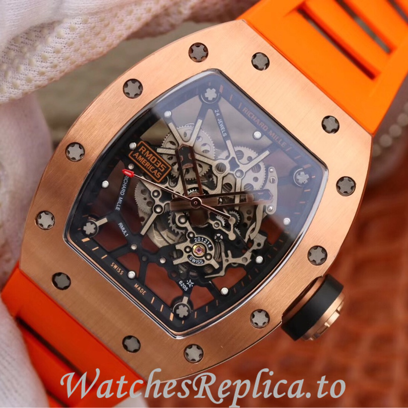 Richard Mille Replica RM035 Rubber strap 50MM - WatchesReplica.is