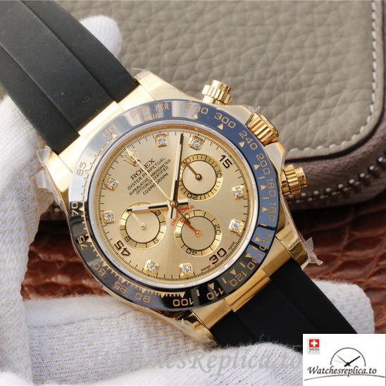 Swiss Rolex Daytona 116518-0036 Rubber strap 40MM - WatchesReplica.is
