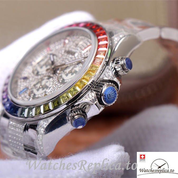 Swiss Rolex Daytona Replica 116599RBOW White Gold strap 40MM - WatchesReplica.is