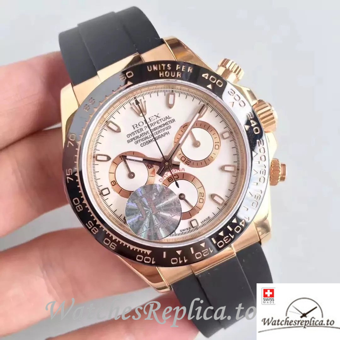 Swiss Rolex Daytona Replica 116515 Rubber strap 40MM - WatchesReplica.is