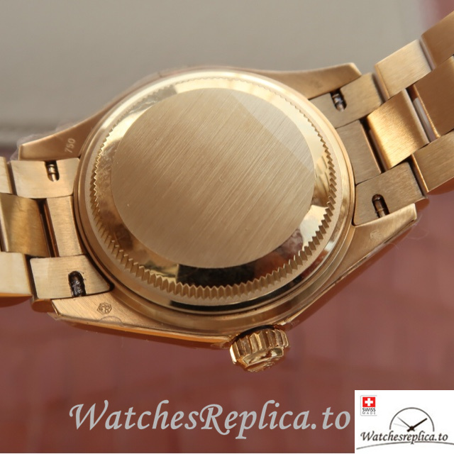 Swiss Rolex Datejust Replica 279138RBR Yellow Gold strap 28MM - WatchesReplica.is