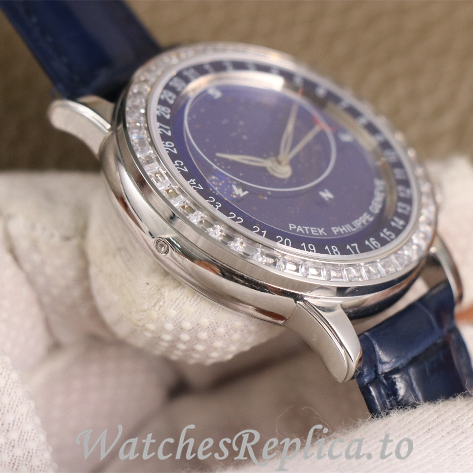 Patek Philippe Replica Complications 6104 Leather strap 44MM - WatchesReplica.is