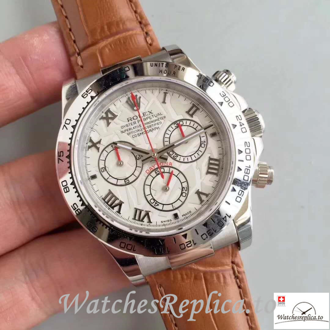 Swiss Rolex Daytona Cosmograph Replica 116520 001 Roman Markers 40MM - WatchesReplica.is