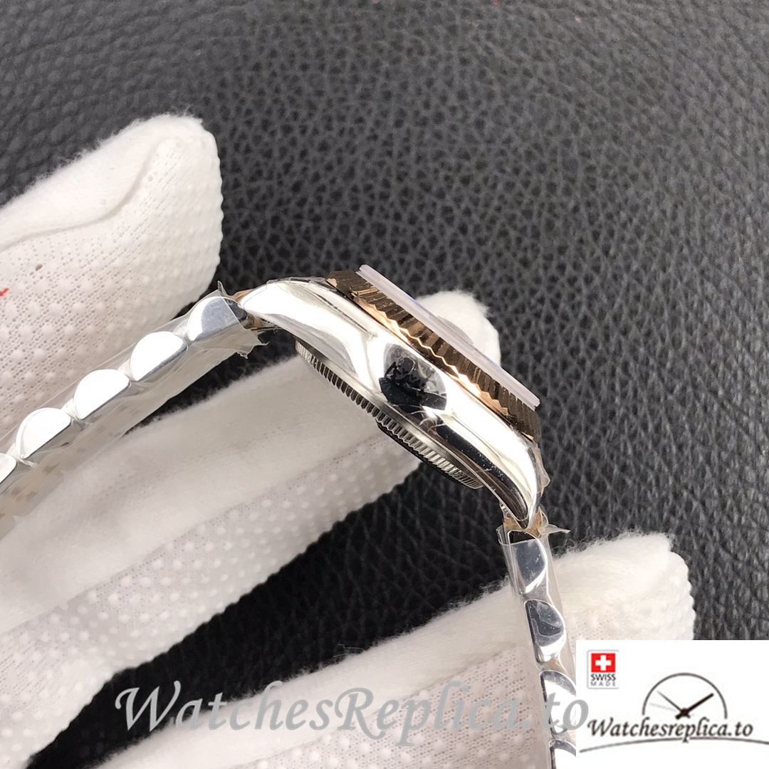 Swiss Rolex Datejust Replica Stainless steel strap 26MM Mother of pearl Dial - WatchesReplica.is