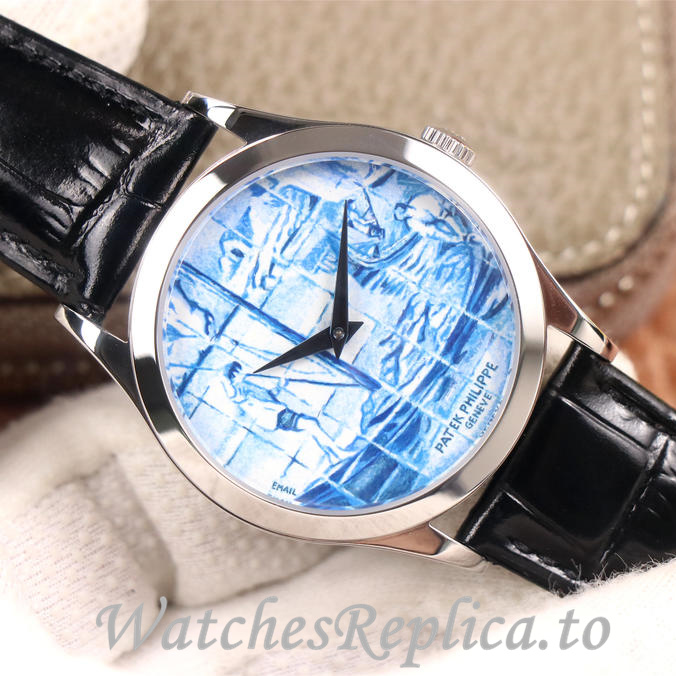 Patek Philippe Replica Calatrava 5089G-062 Leather strap 38.6MM - WatchesReplica.is