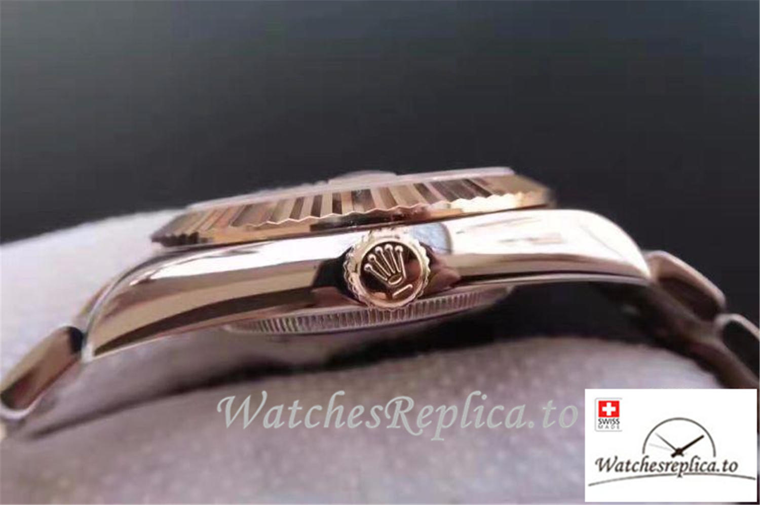 Swiss Rolex Datejust 126333 007 Rose Gold Dial 41MM - WatchesReplica.is