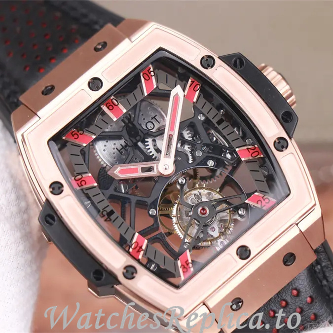 Hublot Replica MASTERPIECE Series Leather strap 45MM - WatchesReplica.is