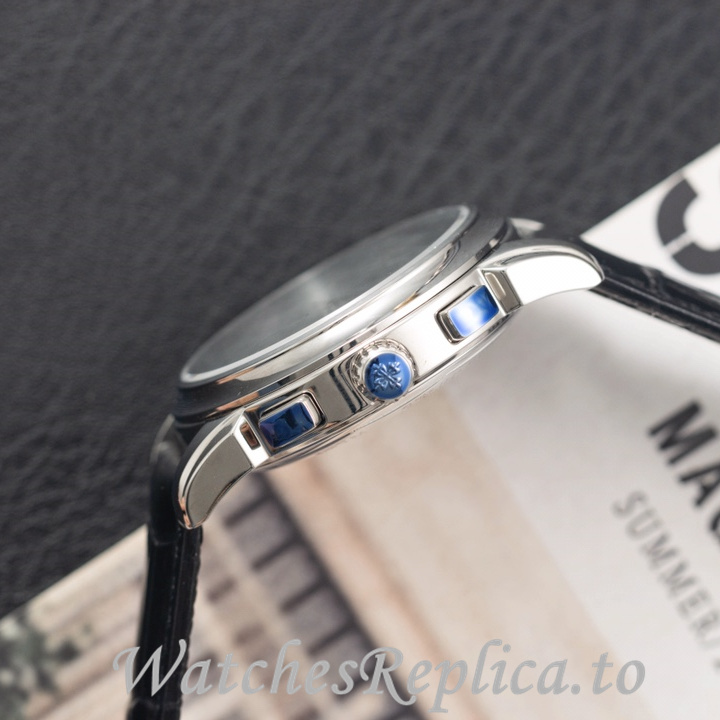 Patek Philippe Replica Complications Leather strap 41MM - WatchesReplica.is