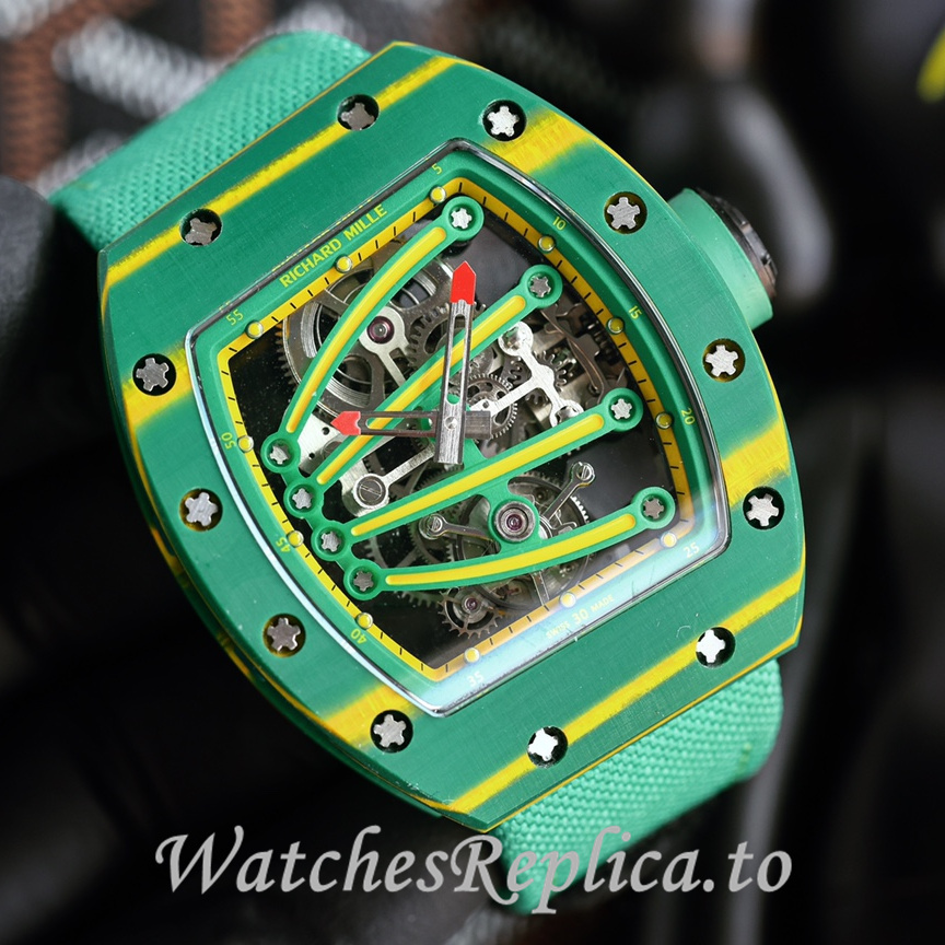 Richard Mille Replica RM59-01 Canvas strap 50MM - WatchesReplica.is