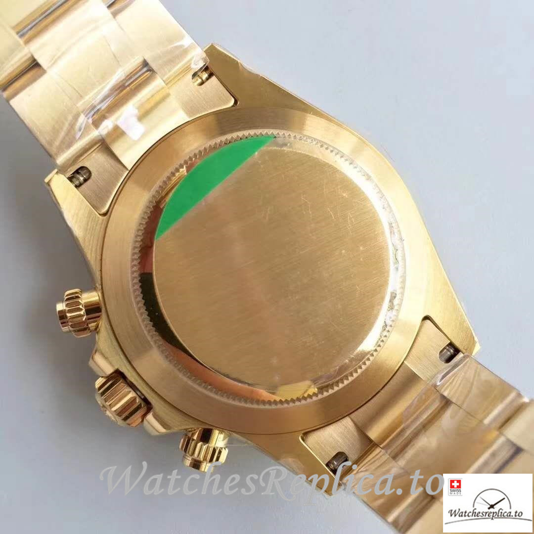 Swiss Rolex Daytona Cosmograph Replica 116508 Yellow Gold Strap 40MM - WatchesReplica.is
