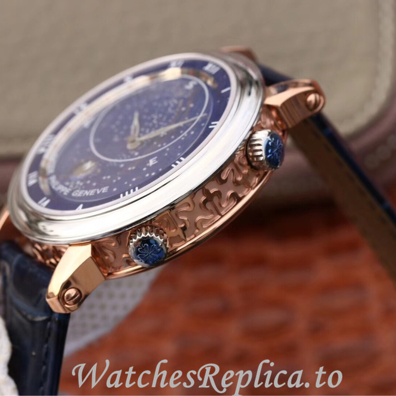 Patek Philippe Replica Complications 5102 Leather strap 43MM - WatchesReplica.is