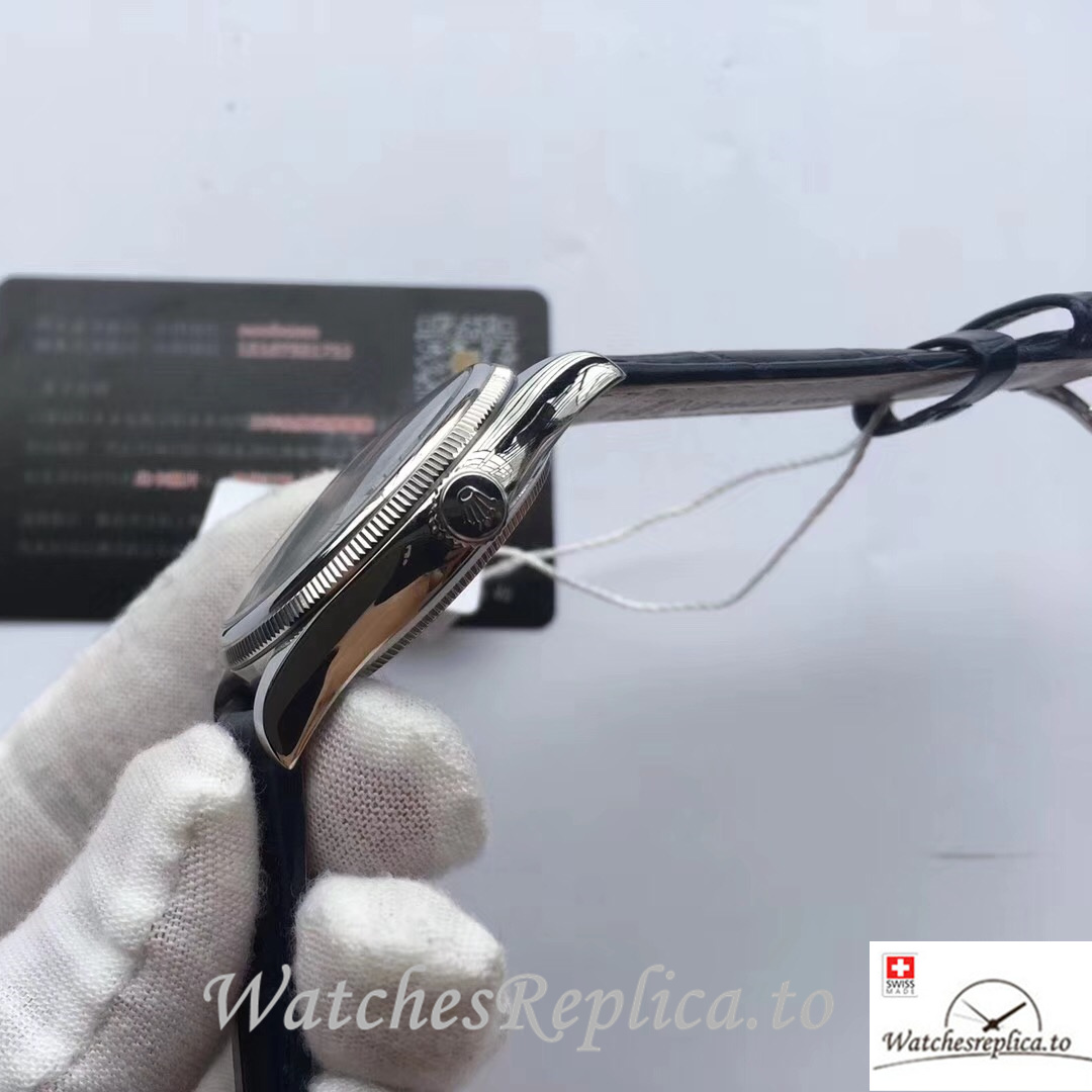 Swiss Rolex Cellini 50519-0013 Leather strap 39MM - WatchesReplica.is