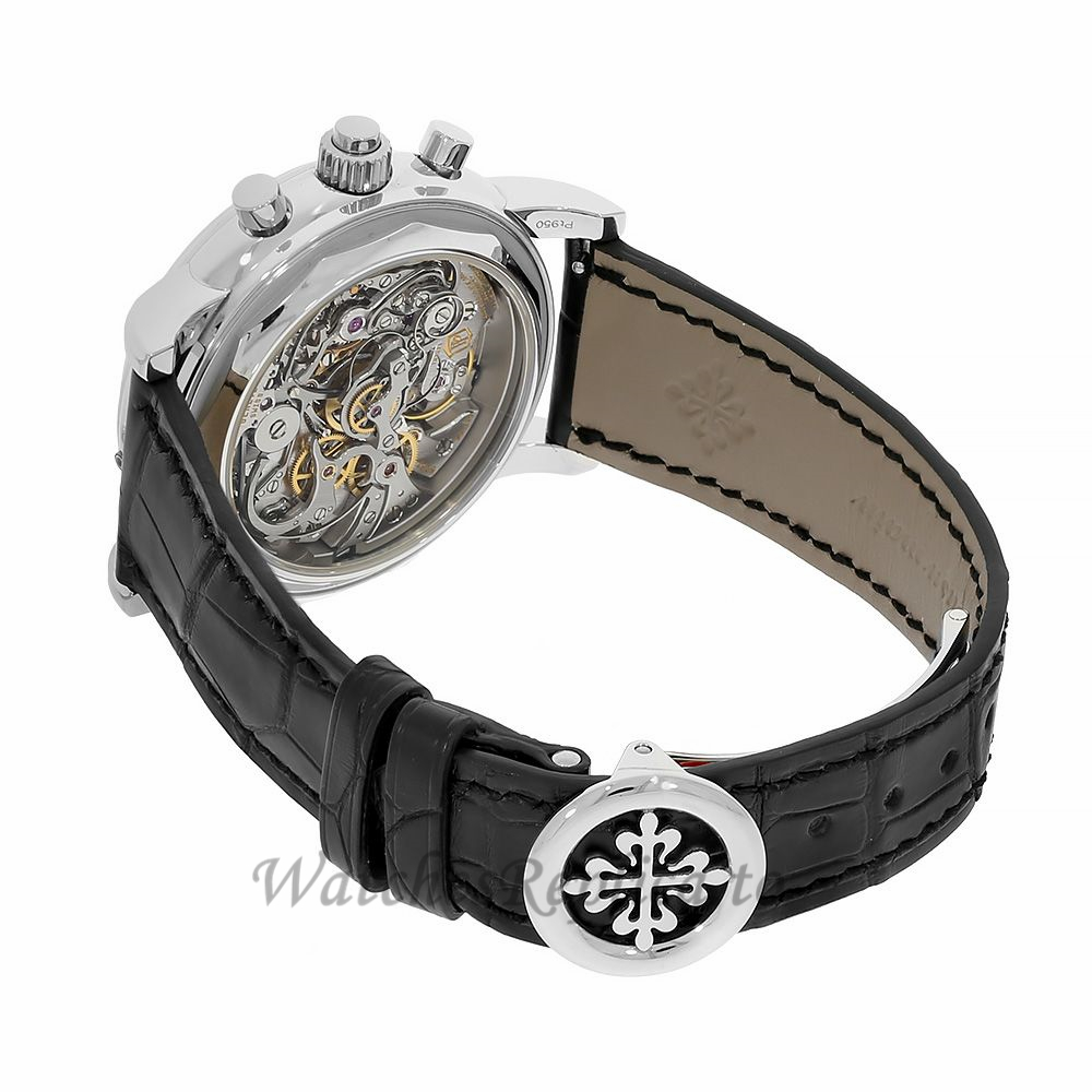Patek Philippe Replica Grand Complications Platinum Perpetual 40MM Watch 5204P010 - WatchesReplica.is