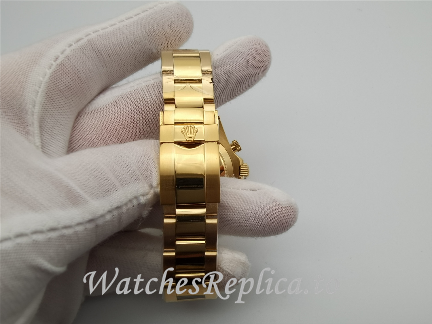Swiss Rolex Daytona Cosmograph Replica 116528 Yellow Gold Bezel 40MM - WatchesReplica.is